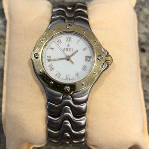 Ebel women’s Sportwave 18KT gold with SS watch